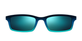 The Polarized Royal Blue to Seafoam Gradient Sun Top