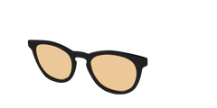The Black With Umber Brown Lens