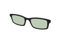 The Black With Sage Green Lens