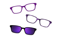 Purple Confetti Tortoise Gold Metal - Set