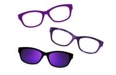Purple Confetti Tortoise Gold Metal - Set