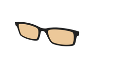 The Black With Umber Brown Lens